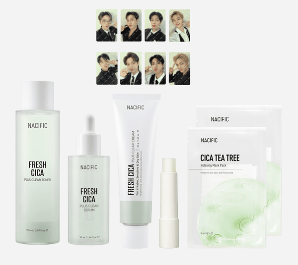 [SKZ Kingsmen Photocards(8Members)] Nacific Fresh Cica Plus Skincare Set